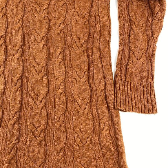 J.Jill Womens Cable-knit Cardigan Button Up Duster Sweater Auburn Sz Medium Wool - Picture 11 of 11